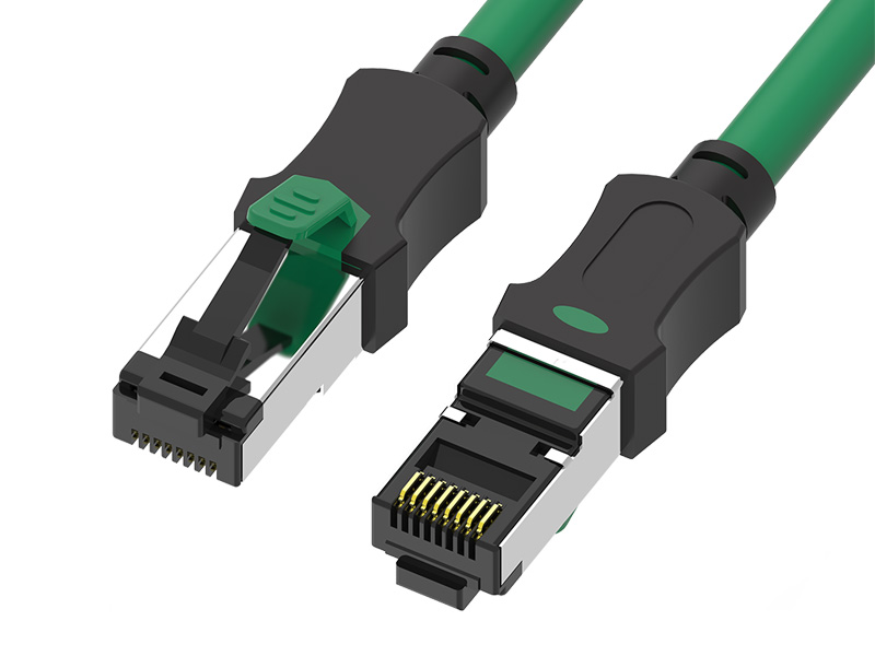 Cable de conexión blindado S/FTP CAT.6A de doble color